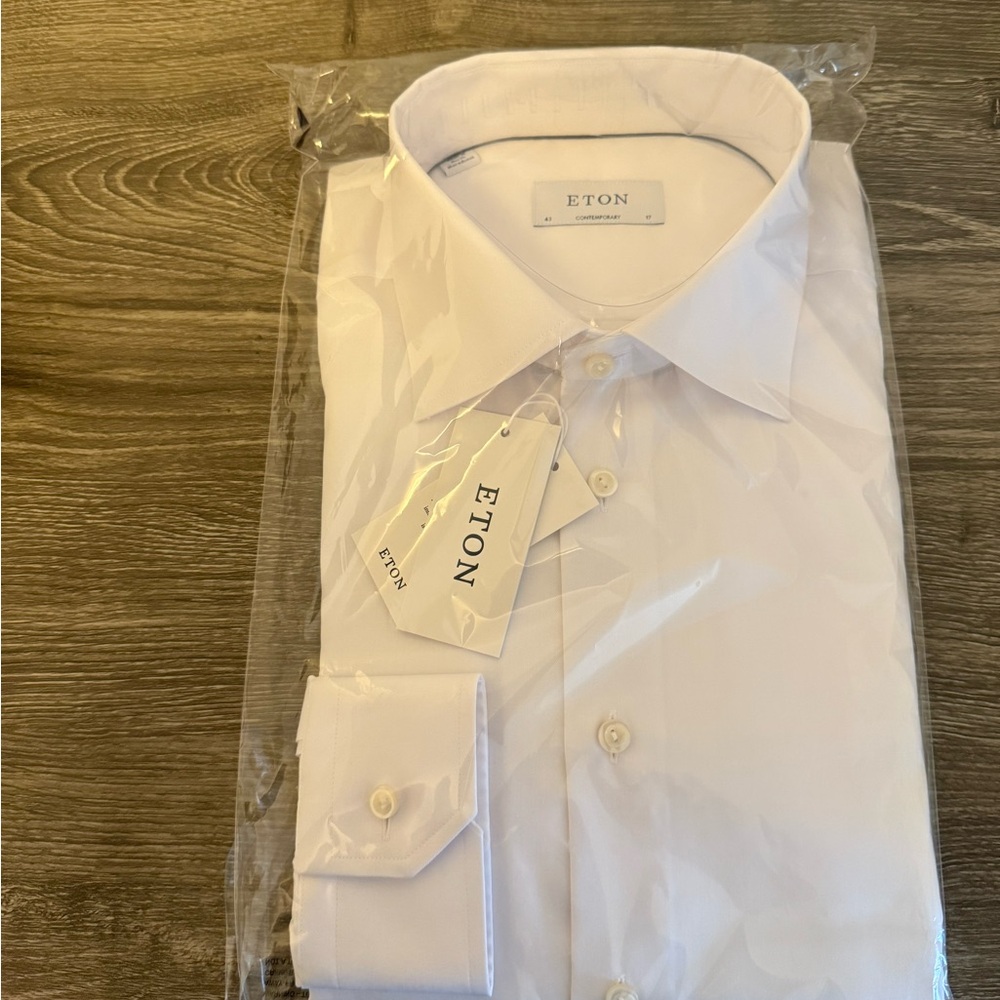 Eton Men's Crisp White Dress Shirt NWT